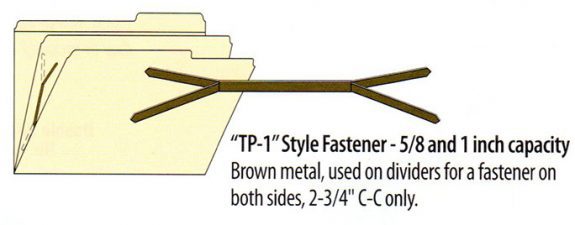Duo Tang Fasteners for Dividers