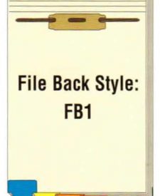 FileBack Bottom Tabs, Holes on Top FileBack Bottom Tabs, Holes on Top