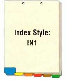 Index Bottom Tabs, Holes on Top Index Bottom Tabs, Holes on Top