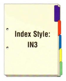 Index Side Tabs, 2 Holes on Side