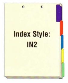 Index Side Tabs, Holes on Top Index Side Tabs, Holes on Top